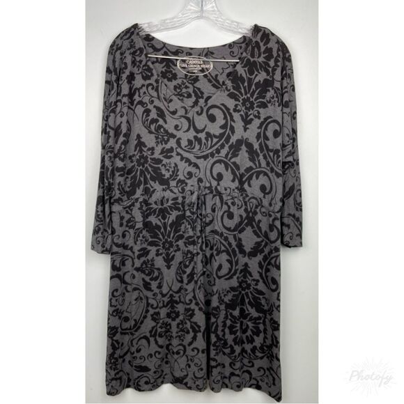 Soma Live Lounge Wear Paisley Adjustable Drawstring Waist Dress Soft Sz L 12-14 - Picture 1 of 15